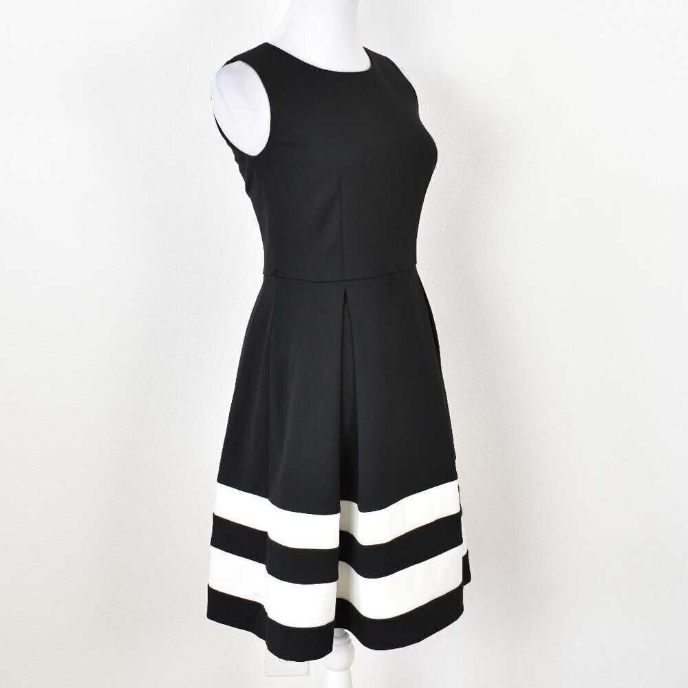 Calvin Klein Stripe A-Line Fit and Flare Dress NEW - 2 - Picture 5 of 9